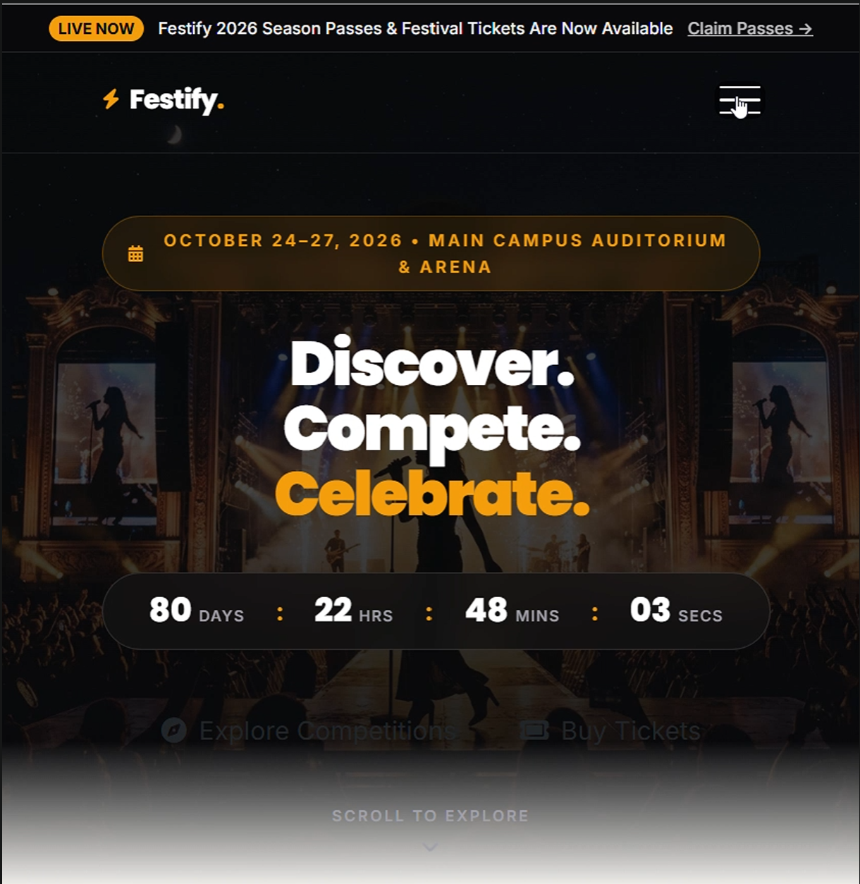 Festify College Event Platform Preview