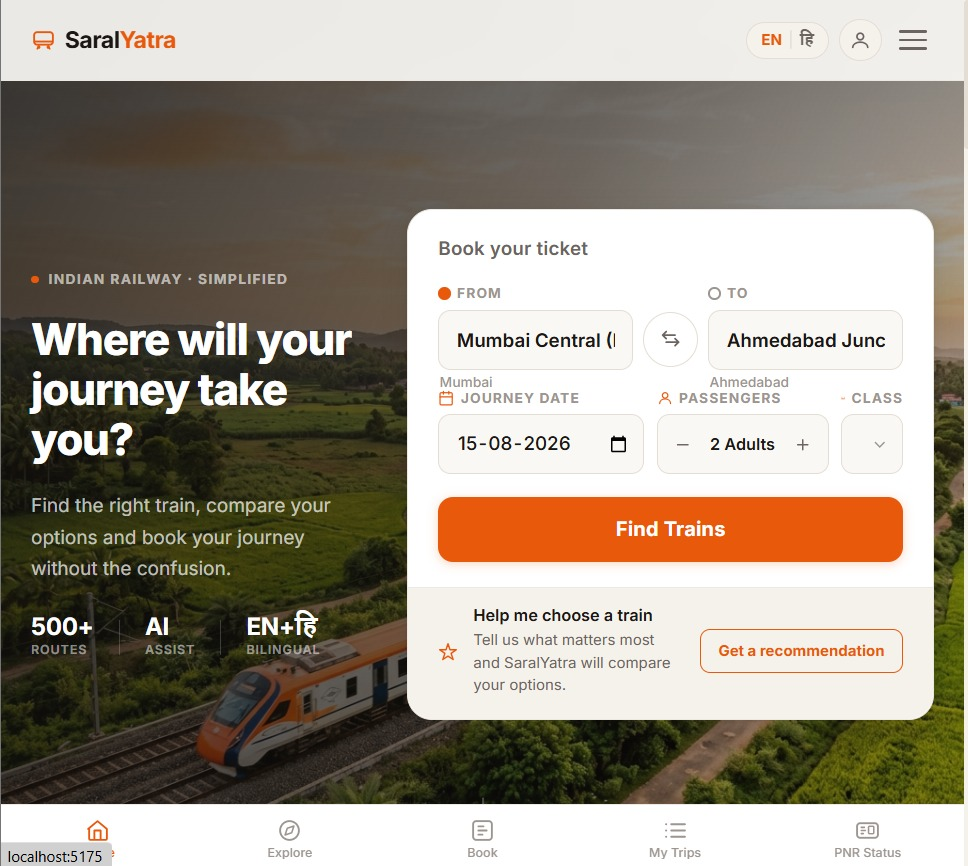 Saral Yatra Travel Platform Preview
